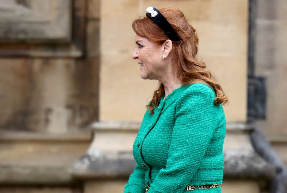 Sarah, Duchess of York attends the Easter Mattins Service at Windsor Castle