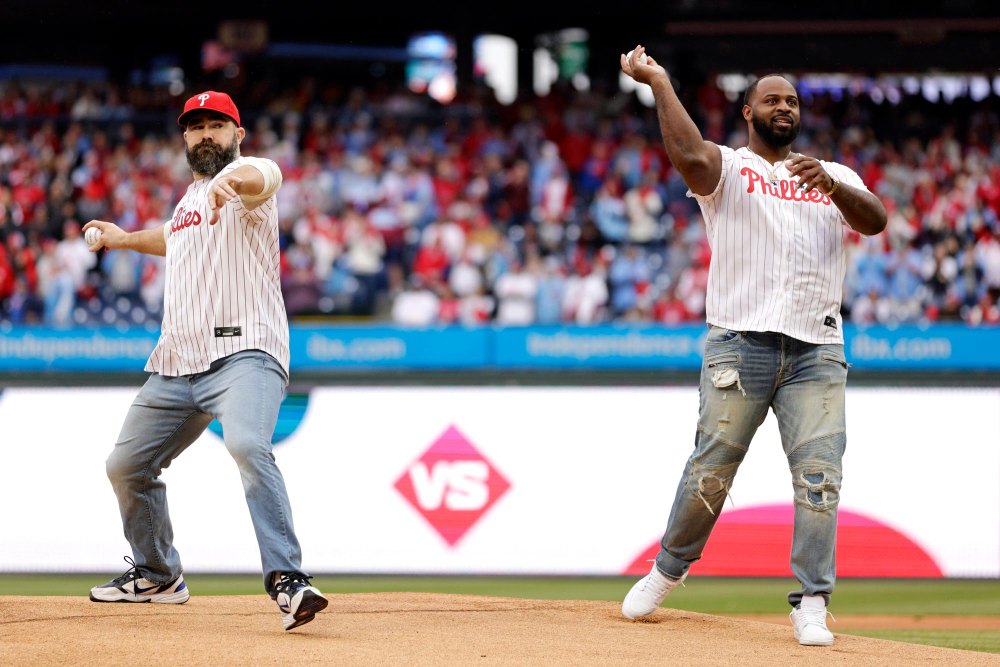 Jason Kelce Has a Day Date With Kylie Kelce at Phillies Game Throws Out First Pitch