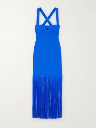 Mia Fringed Ribbed-Knit Gown