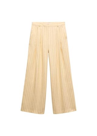 Striped Linen-Blend Pants - Women