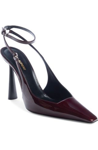 Calista Ankle Strap Slingback Pointed Toe Pump