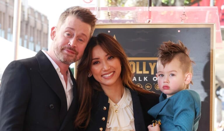 Macaulay Culkin, Brenda Song Bring Sons to Walk of Fame Ceremony