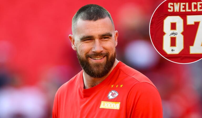 Travis Kelce Signed ‘Swelce’ Jersey for Kansas City Chiefs Fan Auction