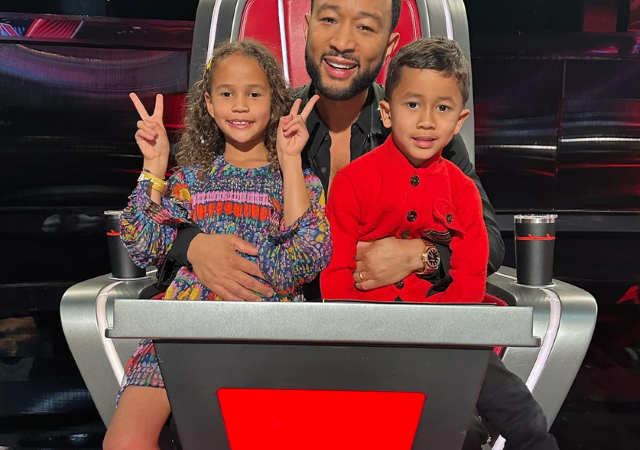 JOHN LEGEND SHARES ADORABLE PHOTO WITH MILES AND LUNA