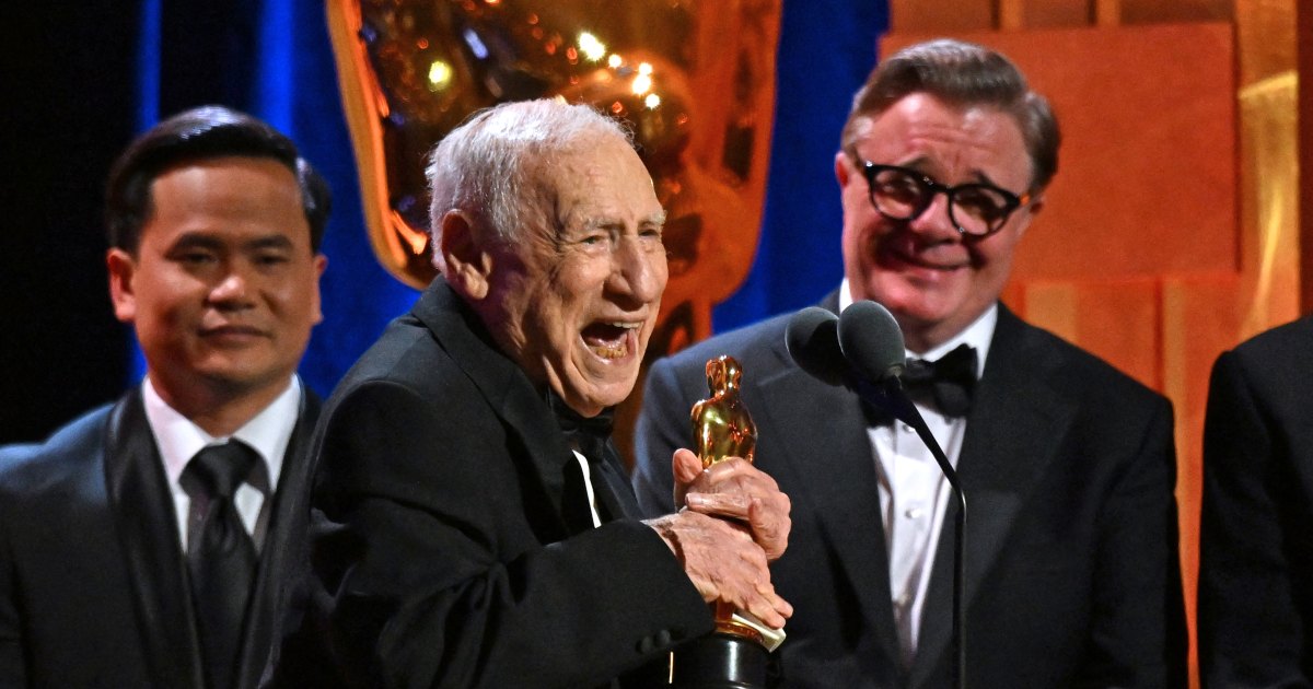 Mel Brooks Makes Rare Public Appearance to Accept Honorary Oscar
