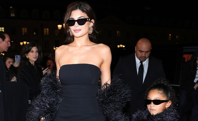 KYLIE JENNER AND DAUGHTER STORMI HIT UP VALENTINO HAUTE COUTURE SHOW