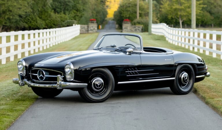 This Classic ‘Triple Black’ Mercedes-Benz 300 SL Roadster Could Sell For Millions