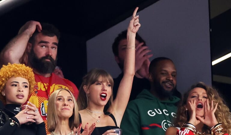 Taylor Swift Wins Beer-Chugging Contest at Super Bowl 2024
