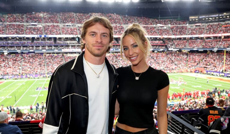 Alix Earle and Braxton Berrios Attend 2024 Super Bowl