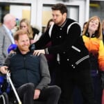 Prince Harry and Michael Buble Try Curling at Invictus Training