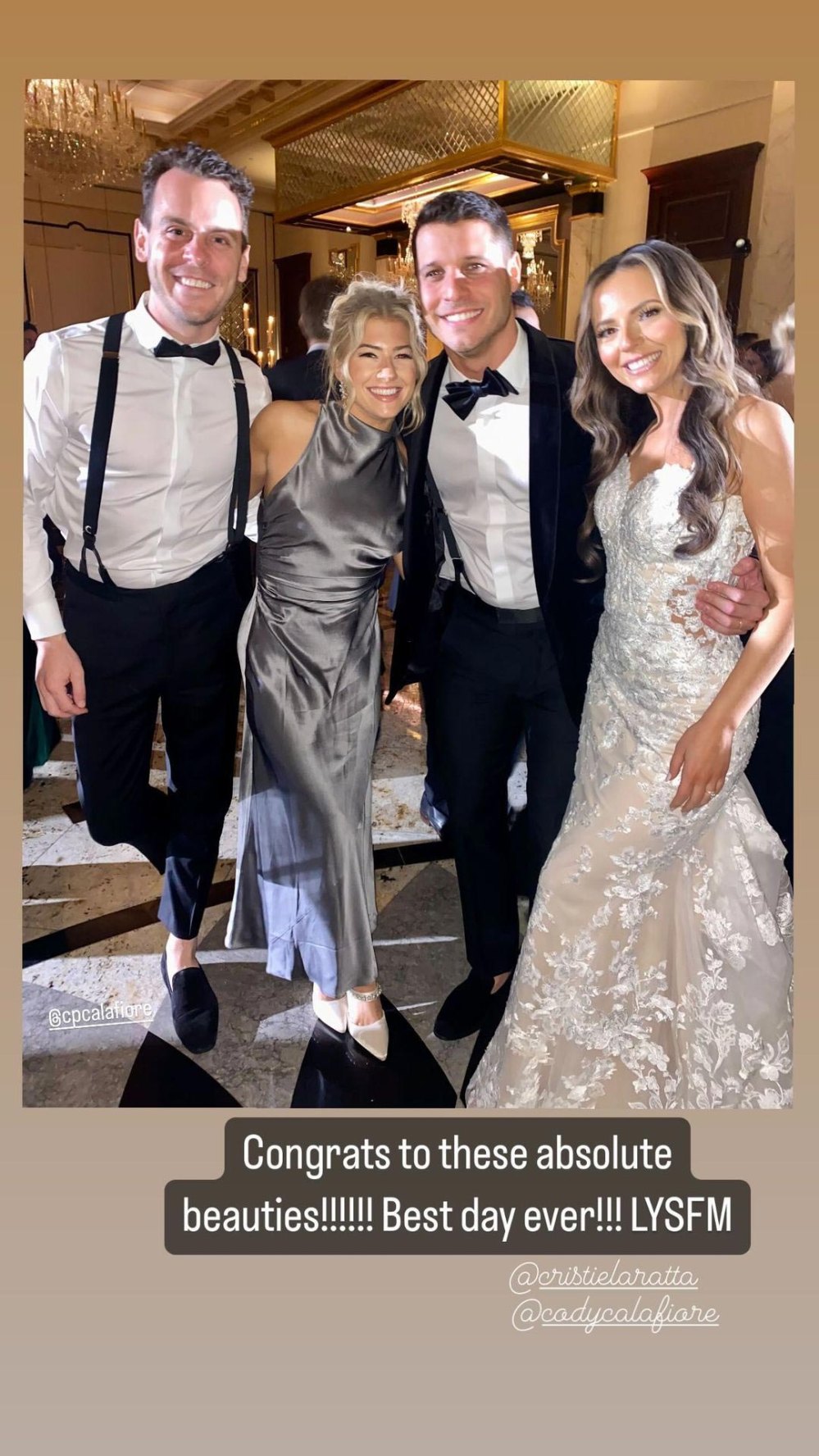Big Brother Winner Cody Calafiore Marries Fiancee Cristie Laratta in Perfect Ceremony