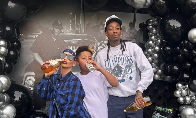 WIZ KHALIFA AND AMBER ROSE THROW 90’S THEMED PARTY FOR SON’S BIRTHDAY
