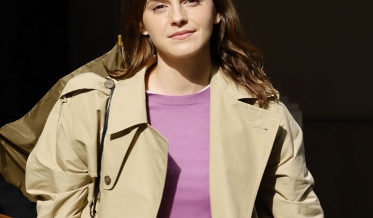 Emma Watson Styled Adidas Gazelle Trainers During Milan Fashion Week