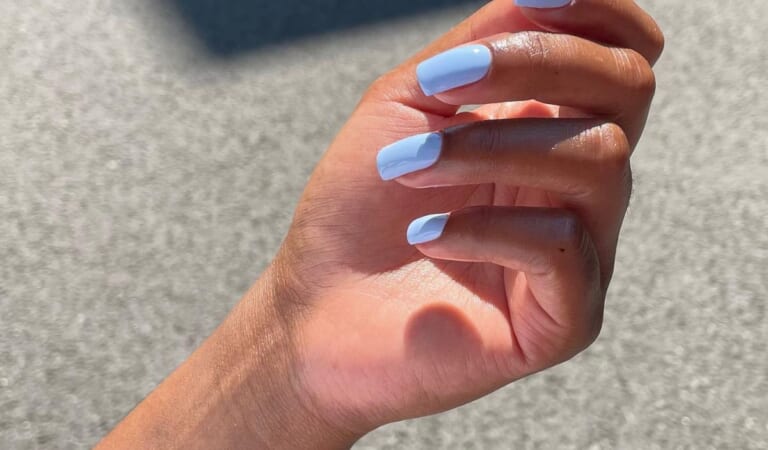 Here’s Why Sky-Blue Nails Will Be a Big Spring Trend