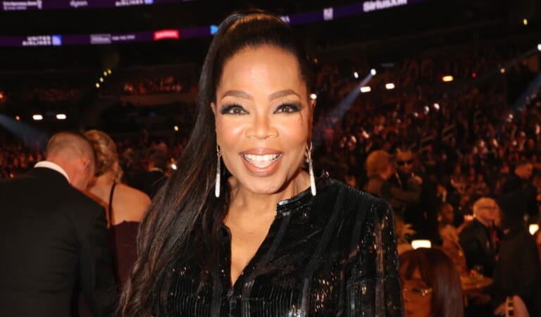 Oprah Winfrey Stuns in Black Gown at 2024 Grammys [Photos]