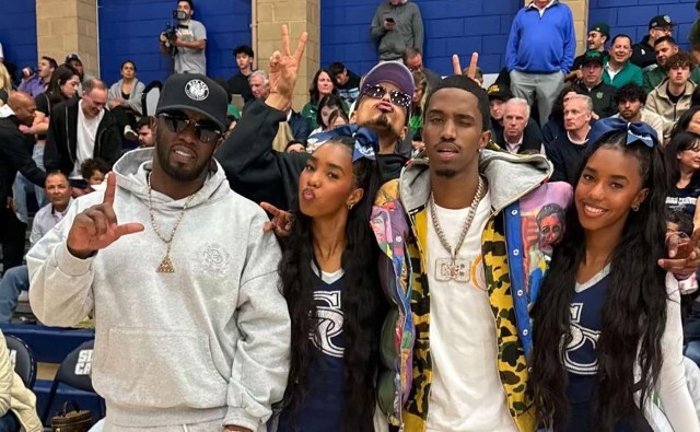 SEAN ‘DIDDY’ COMBS SPOTTED WITH HIS KIDS AT HIGH SCHOOL GAME