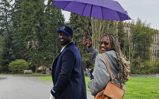 ZAYA WADE, HER PARENTS, DWAYNE WADE AND GABRIELLE UNION TOUR COLLEGES