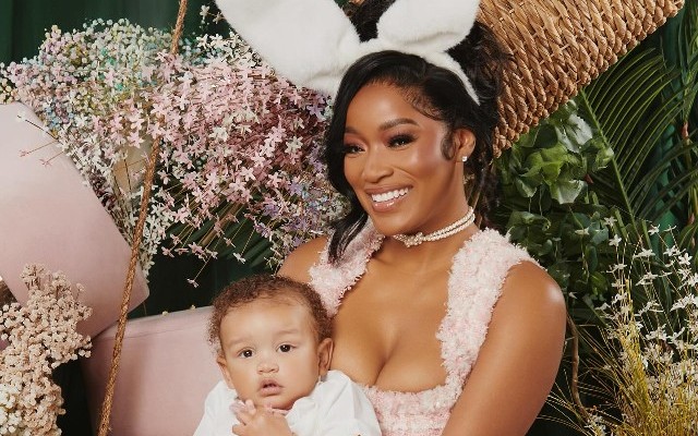 KEKE PALMER CELEBRATES EASTER 2024 WITH SON IN MATCHING OUTFITS