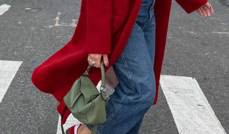 The Red Trainer Trend Keeps Cropping Up on Chic Spring Outfits
